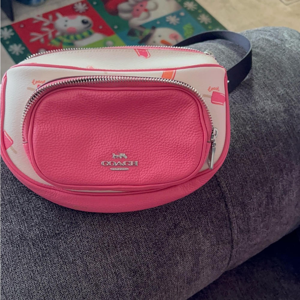 Coach popsicle Pink and white belt bag/ fanny pack